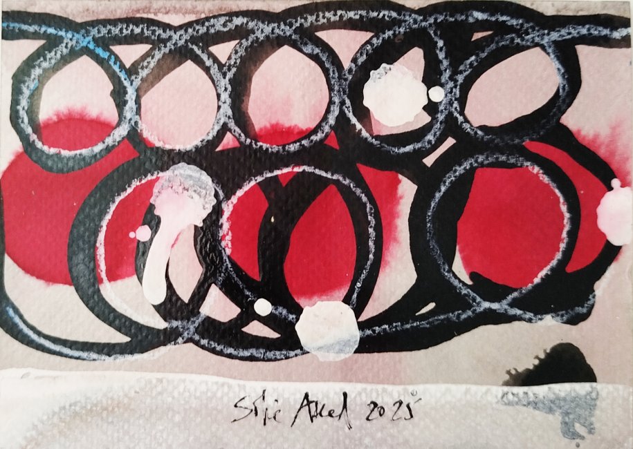 7656 - Sofia Areal - Acrílico s/Papel - 2025 - 15x10,5cm