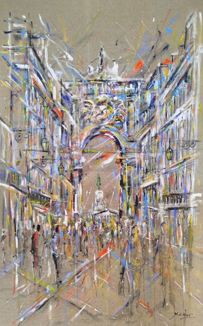 7688 - Xico Fran - Porta de Lisboa - Acrílico e pastel de óleo s/Tela - 2025 - 104x153cm